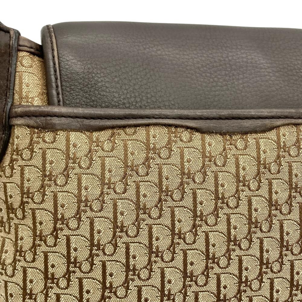 CHRISTIAN DIOR Brown Leather Trotter Shoulder Bag - Picture 7 of 11